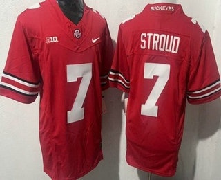 Men's Ohio State Buckeyes #7 CJ Stroud Limited Red FUSE College Football Jersey