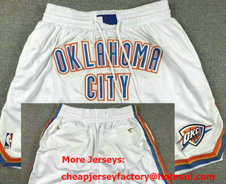 Men's Oklahoma City Thunder White Just Don Shorts