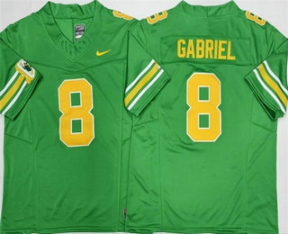 Men's Oregon Ducks #8 Dillon Gabriel 2026 Green FUSE College Football Jersey