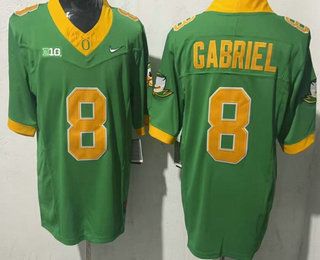 Men's Oregon Ducks #8 Dillon Gabriel Green FUSE College Football Jersey