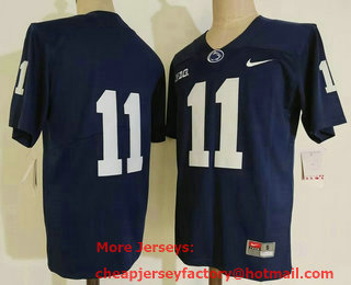 Men's Penn State Nittany Lions #11 Micah Parsons Navy Blue No Name 2022 Vapor Untouchable Stitched Nike Jersey
