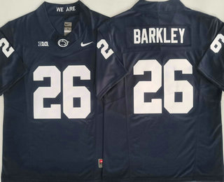 Men's Penn State Nittany Lions #26 Saquon Barkley Name Navy FUSE College Football Jersey