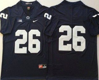 Men's Penn State Nittany Lions #26 Saquon Barkley Navy FUSE College Football Jersey