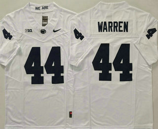 Men's Penn State Nittany Lions #44 Davis Warren White FUSE College Stitched Jersey