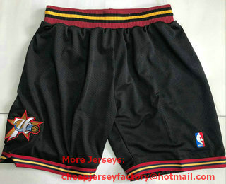 Men's Philadelphia 76ers Black Just Don Swingman Shorts