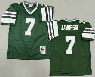 Men's Philadelphia Eagles #7 Ron Jaworski Green 1980 Throwback Jersey