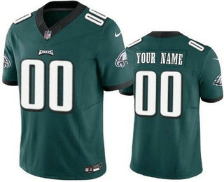 Men's Philadelphia Eagles Customized Limited Green FUSE Vapor Jersey