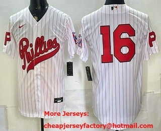 Men's Philadelphia Phillies #16 Brandon Marsh White 2026 Field of Dreams Stadium Stitched Jersey