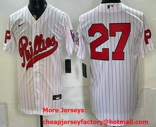 Men's Philadelphia Phillies #27 Aaron Nola White 2026 Field of Dreams Stadium Stitched Jersey