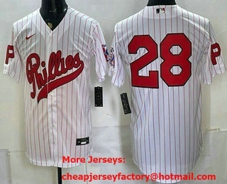 Men's Philadelphia Phillies #28 Alec Bohm White 2026 Field of Dreams Stadium Stitched Jersey