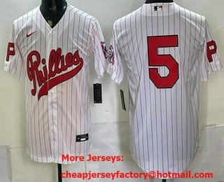 Men's Philadelphia Phillies #5 Bryson Stott White 2026 Field of Dreams Stadium Stitched Jersey