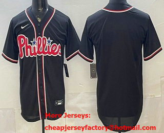Men's Philadelphia Phillies Blank 2026 Black Fashion Cool Base Jersey