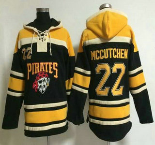 Men's Pittsburgh Pirates #22 Andrew McCutchen Alternate Black MLB Hoody