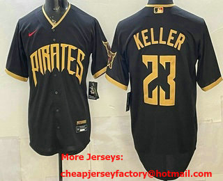 Men's Pittsburgh Pirates #23 Mitch Keller Black 2026 City Connect Stadium Jersey