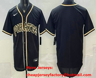 Men's Pittsburgh Pirates Blank 2026 Black Fashion Cool Base Jersey