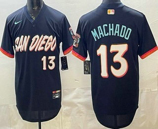 Men's San Diego Padres #13 Manny Machado Black 2026 City Connect Stadium Jersey