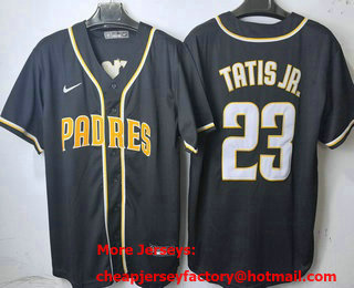 Men's San Diego Padres #23 Fernando Tatis Jr 2026 Black Fashion Cool Base Jersey