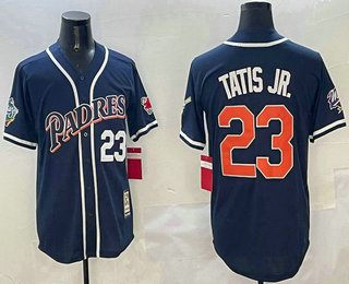 Men's San Diego Padres #23 Fernando Tatis Jr Navy Player Number Cooperstown Cool Base Jersey
