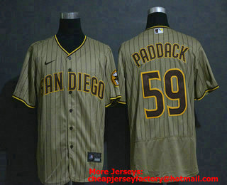Men's San Diego Padres #59 Chris Paddack Gray Pinstripe Stitched MLB Flex Base Nike Jersey