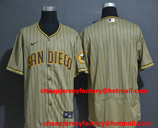 Men's San Diego Padres Blank Gray Pinstripe Stitched MLB Flex Base Nike Jersey