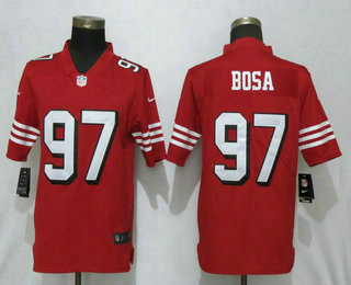 Men's San Francisco 49ers #97 Nick Bosa Red New 2019 Color Rush Vapor Untouchable Limited Jersey