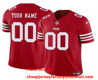 Men's San Francisco 49ers Active Player Custom Limited Red FUSE Vapor Jersey