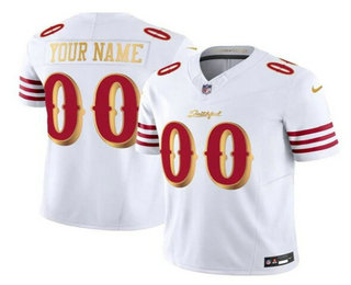 Men's San Francisco 49ers Active Player Custom Limited White Rivalries FUSE Vapor Jersey