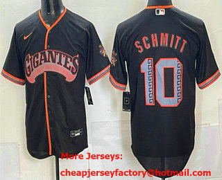 Men's San Francisco Giants #10 Casey Schmitt Black 2026 Alternate Stadium Stitched Jersey
