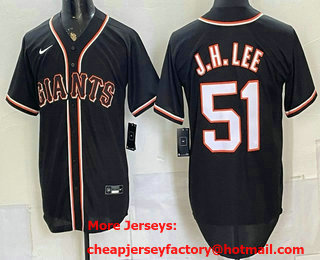 Men's San Francisco Giants #51 Jung Hoo Lee 2026 Black Fashion Cool Base Jersey