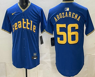 Men's Seattle Mariners #56 Randy Arozarena Blue City Limited Jersey