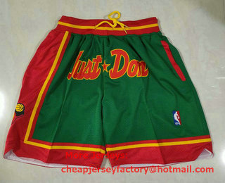 Men's Seattle Supersonics Green Just Don Swingman Throwback Shorts