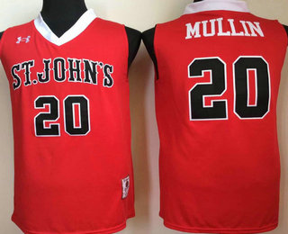 Men's St. John's University #20 Chris Mullin Red College Basketball Jersey