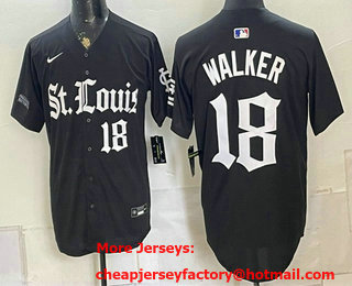 Men's St Louis Cardinals #18 Jordan Walker Black Gothic Legacy Edition Vapor Premier Limited Jersey