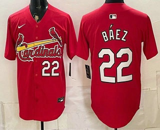 Men's St Louis Cardinals #22 Joshua Baez Red Limited Stitched Jersey
