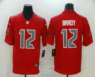 Men's Tampa Bay Buccaneers #12 Tom Brady Red 2017 Color Rush Fashion NFL Nike Limited Jersey