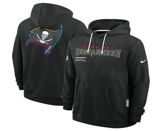 Men's Tampa Bay Buccaneers Black 2025 Crucial Catch Club Pullover Hoodie
