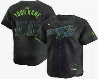 Men's Tampa Bay Rays Customized Black 2024 City Connect Limited Jersey