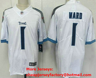Men's Tennessee Titans #1 Cameron Ward Limited White Vapor Jersey