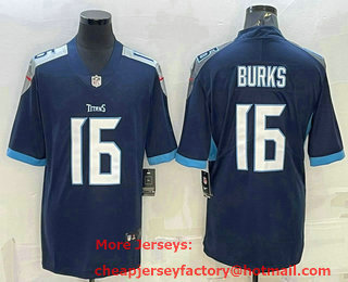 Men's Tennessee Titans #16 Treylon Burks Navy Blue 2022 Vapor Untouchable Stitched NFL Nike Limited Jersey