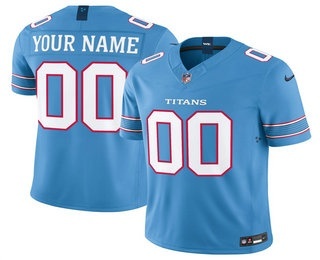 Men's Tennessee Titans Active Player Custom Limited Light Blue 2026 FUSE Vapor Jersey