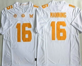 Men's Tennessee Volunteers #16 Peyton Manning Limited White FUSE 2026 College Football Jersey