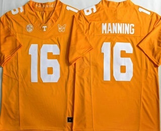 Men's Tennessee Volunteers #16 Peyton Manning Limited Yellow FUSE 2026 College Football Jersey