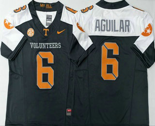 Men's Tennessee Volunteers #6 Joey Aguilar Limited Black Thanksgiving FUSE College Football Jersey