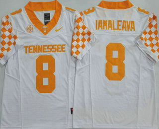 Men's Tennessee Volunteers #8 Nico Iamaleava White 2024 FUSE College Football Jersey