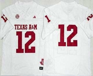 Men's Texas A M Aggies #12 Nana Boadi Owusu White FUSE College Football Jersey