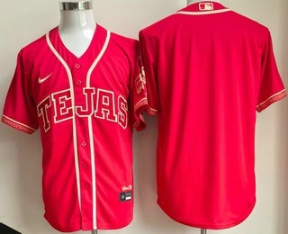 Men's Texas Rangers Blank Red 2026 City Connect Stadium Jersey