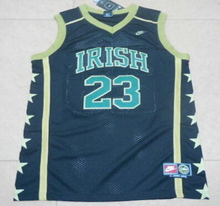 Men's The Fighting Irish #23 Lebron James Black Soul Swingman High School Basketball Jersey