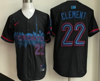 Men's Toronto Blue Jays #22 Ernie Clement Black City Limited Jersey