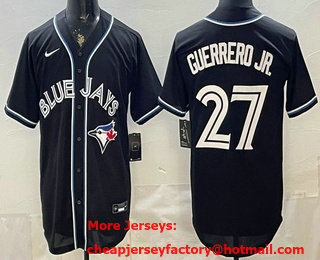 Men's Toronto Blue Jays #27 Vladimir Guerrero Jr 2026 Black Fashion Cool Base Jersey