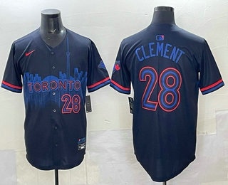 Men's Toronto Blue Jays #28 Ernie Clement Black City Limited Jersey